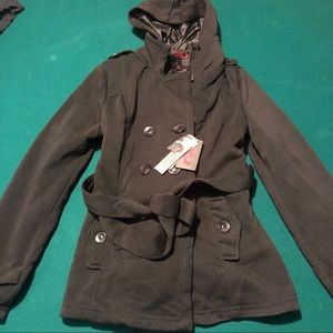 NWT Fleece Peacoat - Sz M